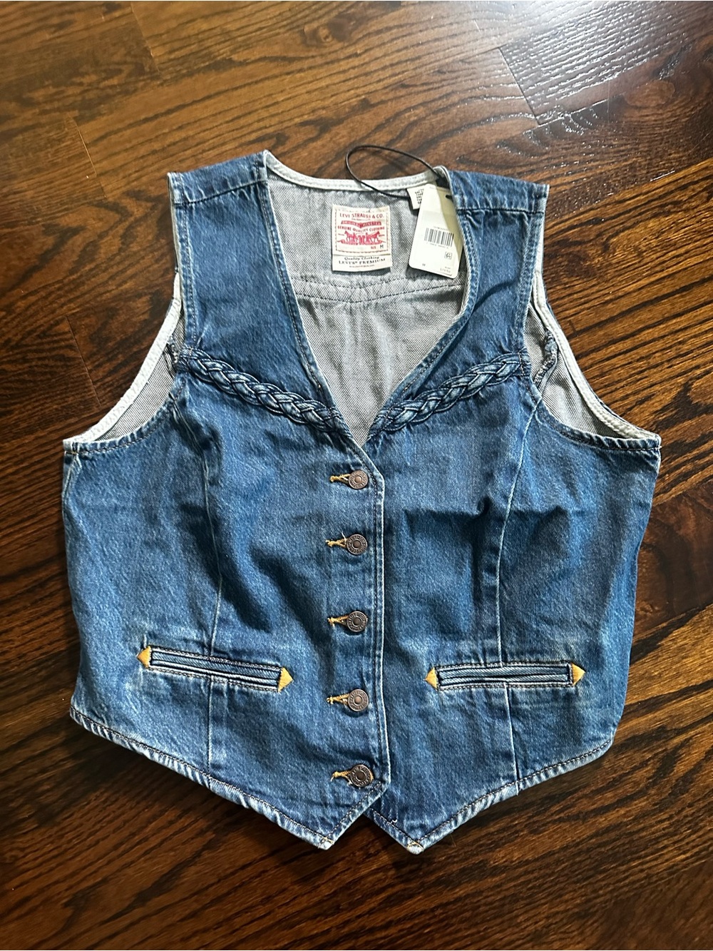 Levi’s Women’s Blue Denim Vest - Classic Button-Front
